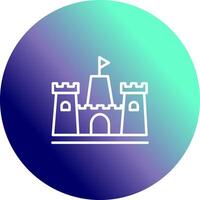 icono de vector de castillo de arena