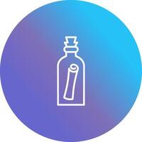 Scroll in Bottle Vector Icon