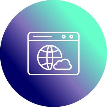 Web Cloud Vector Icon