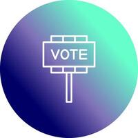 icono de vector de voto