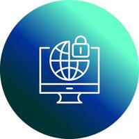 icono de vector de seguridad de internet