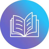 icono de vector de libro abierto