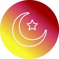 Moon and Star Vector Icon