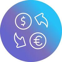 icono de vector de cambio de moneda