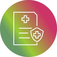 icono de vector de seguro de salud