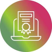 Online Certificate Vector Icon