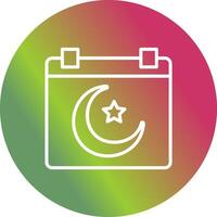 icono de vector de calendario islámico