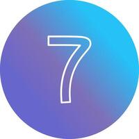 Number Seven Vector Icon