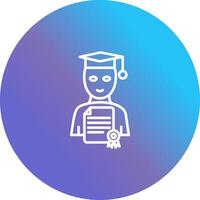 Student Holding Degree Vector Icon