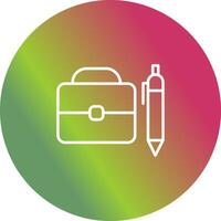 Briefcase and Pen Vector Icon