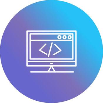 icono de vector de codificación html