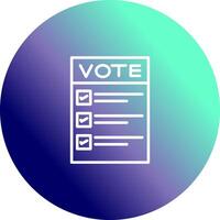 Ballot Paper Vector Icon