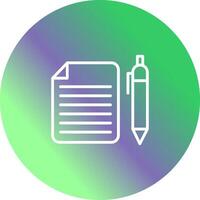 Documents and Pen Vector Icon