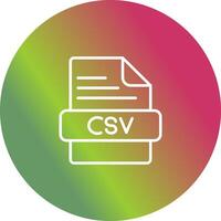 icono de vector csv