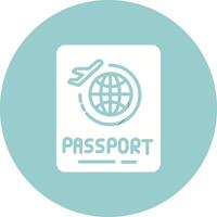 icono de vector de pasaporte