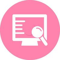 Computer Search Vector Icon