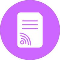 Wifi Documents Vector Icon