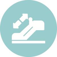 Horizontal Escalator Vector Icon