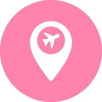 Airport Location Vector Icon