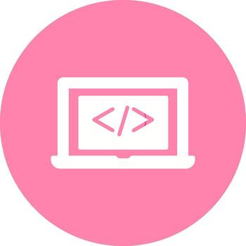 codificación computadora vector icono