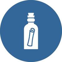 Scroll in Bottle Vector Icon