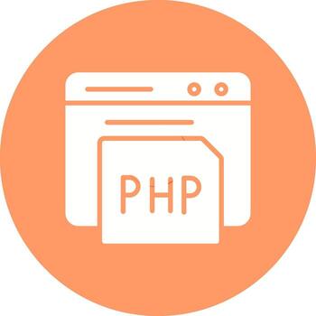 icono de vector de php