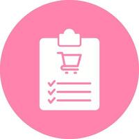 Shopping List Vector Icon