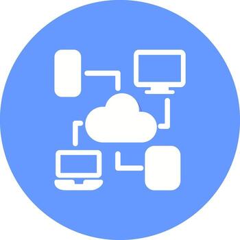 icono de vector de computación en la nube