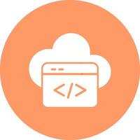 Cloud Coding Vector Icon