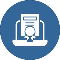Online Certificate Vector Icon