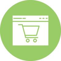 icono de vector de sitio web de comercio electrónico