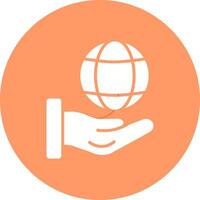 Global Hand Vector Icon