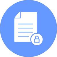 icono de vector de documento privado