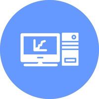 Graph Line Screen Vector Icon