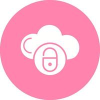 Secure Cloud Vector Icon