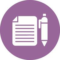 Documents and Pen Vector Icon