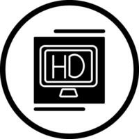 hd calidad vector icono