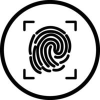 Fingerprint Lock Vector Icon