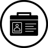 icono de vector de tarjeta de identificación