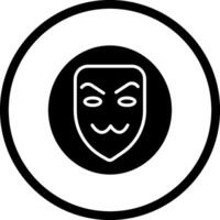 icono de vector de máscara de hacker