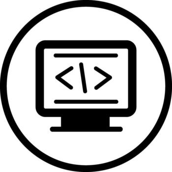 icono de vector de codificación