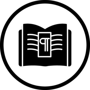 párrafo vector icono