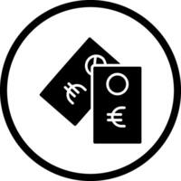 icono de vector de etiqueta euro