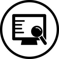 Computer Search Vector Icon