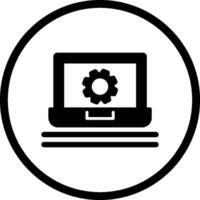 Laptop Setting Vector Icon