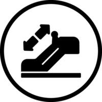 icono de vector de escalera mecánica horizontal