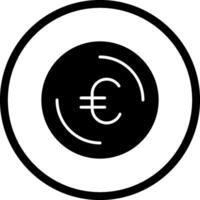 icono de vector de símbolo de euro