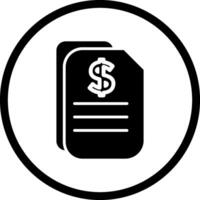 Dollar Document Vector Icon