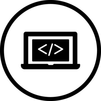 Coding Computer Vector Icon