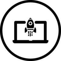 Laptop Startup Vector Icon